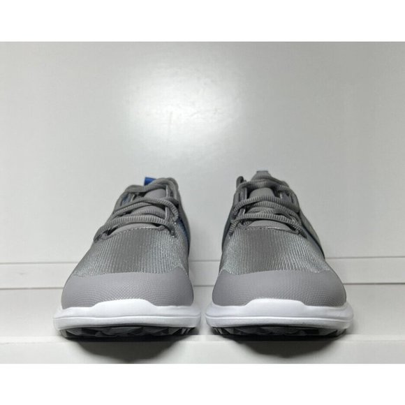 New in Box Footjoy Flex Men's Golf Shoes Size 7 Wide Style #56121 Grey/Blue - Picture 4 of 6